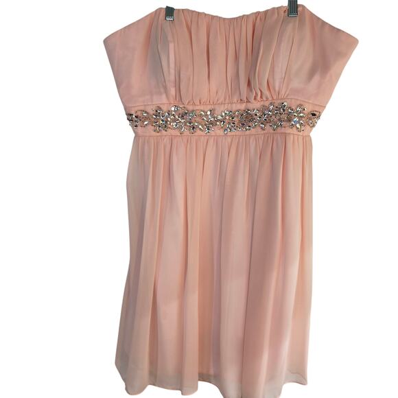 NWT Women's Fiesta Semi Formal Dress Pink 2X  Fits Like XL Party Junior Prom - Picture 1 of 7